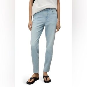 Lafayette 148 New York Mercer Light Blue Skinny Pants 8